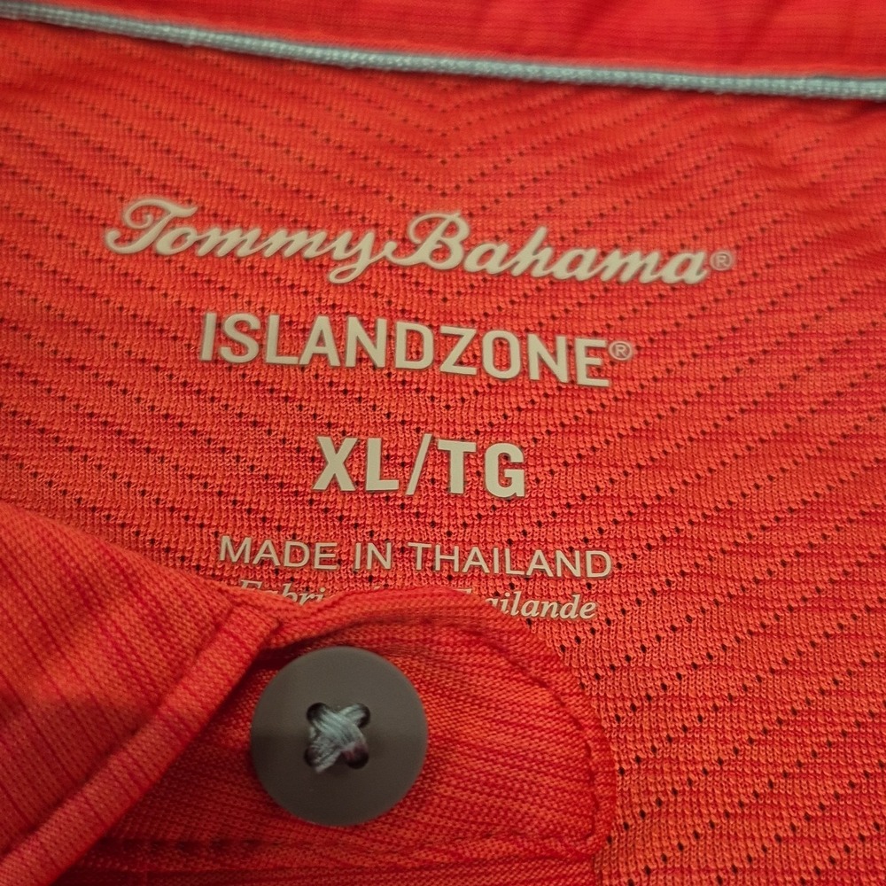 Tommy Bahama IslandZone Polo Shirt Mens XL Red Heather Golf Performance - Picture 3 of 8